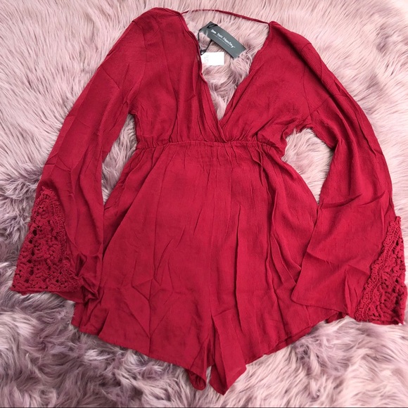 Maroon Romper - Picture 4 of 7
